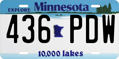 MN license plate 436PDW