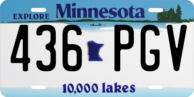 MN license plate 436PGV