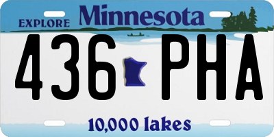 MN license plate 436PHA