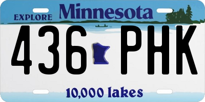 MN license plate 436PHK