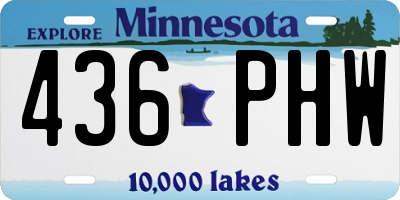 MN license plate 436PHW