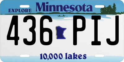 MN license plate 436PIJ
