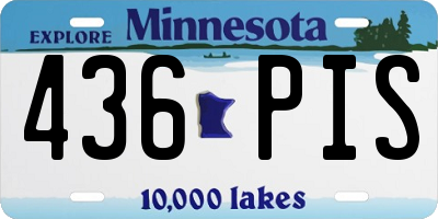 MN license plate 436PIS