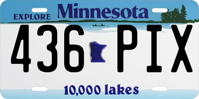 MN license plate 436PIX