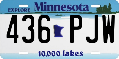 MN license plate 436PJW