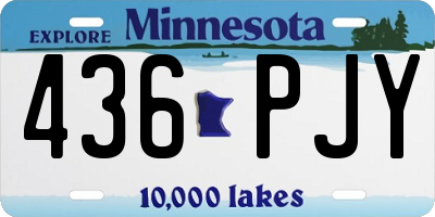MN license plate 436PJY
