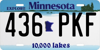 MN license plate 436PKF