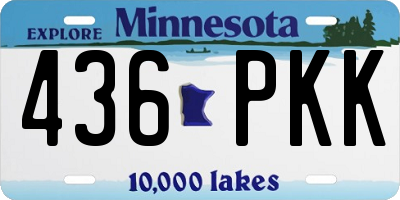MN license plate 436PKK