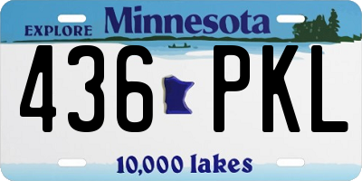 MN license plate 436PKL