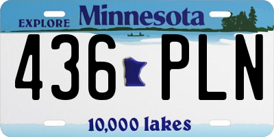 MN license plate 436PLN