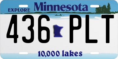 MN license plate 436PLT