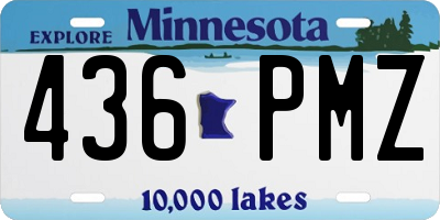 MN license plate 436PMZ