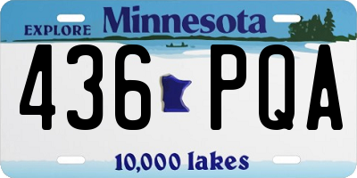 MN license plate 436PQA