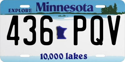 MN license plate 436PQV