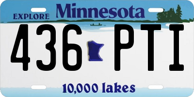 MN license plate 436PTI