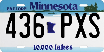 MN license plate 436PXS