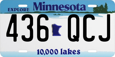 MN license plate 436QCJ