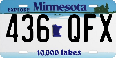 MN license plate 436QFX