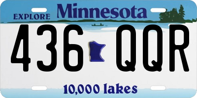 MN license plate 436QQR