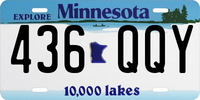 MN license plate 436QQY