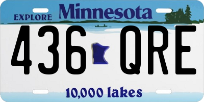 MN license plate 436QRE