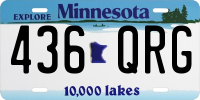 MN license plate 436QRG