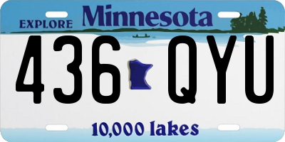 MN license plate 436QYU