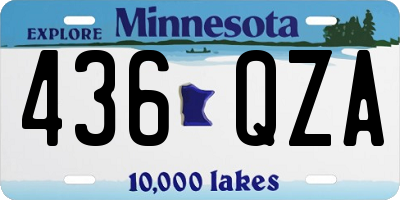 MN license plate 436QZA