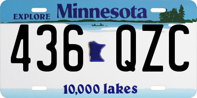 MN license plate 436QZC