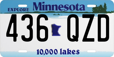 MN license plate 436QZD