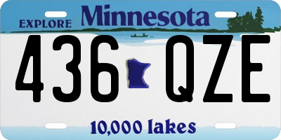 MN license plate 436QZE