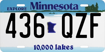 MN license plate 436QZF