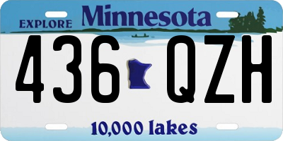 MN license plate 436QZH