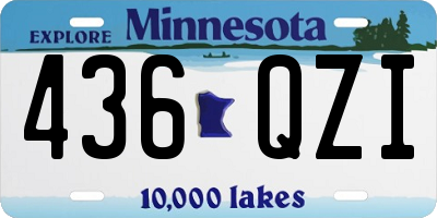 MN license plate 436QZI