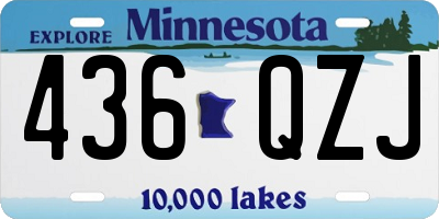 MN license plate 436QZJ