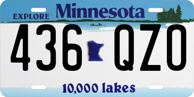 MN license plate 436QZO