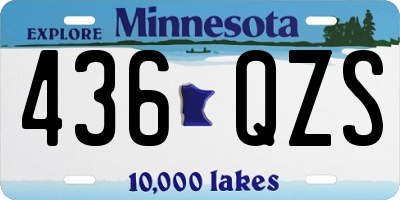 MN license plate 436QZS