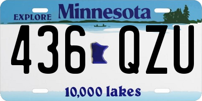 MN license plate 436QZU