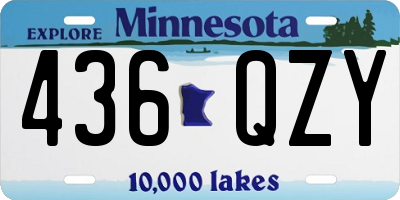 MN license plate 436QZY
