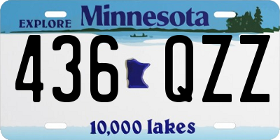 MN license plate 436QZZ