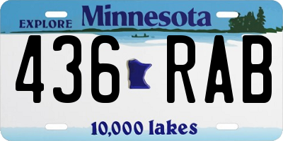 MN license plate 436RAB