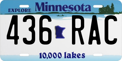 MN license plate 436RAC