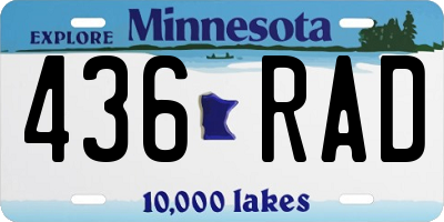 MN license plate 436RAD