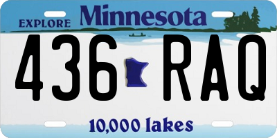 MN license plate 436RAQ