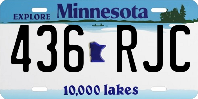 MN license plate 436RJC