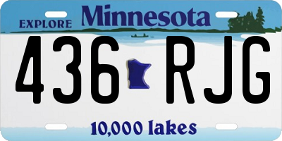 MN license plate 436RJG