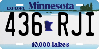 MN license plate 436RJI