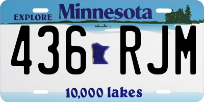 MN license plate 436RJM