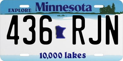 MN license plate 436RJN