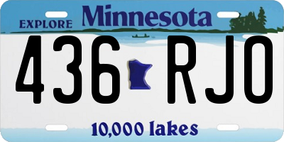 MN license plate 436RJO